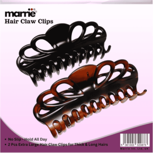 Marrie Extra Large Hair Claw Clips for Women Thick Long Curly Hair Black & Brown