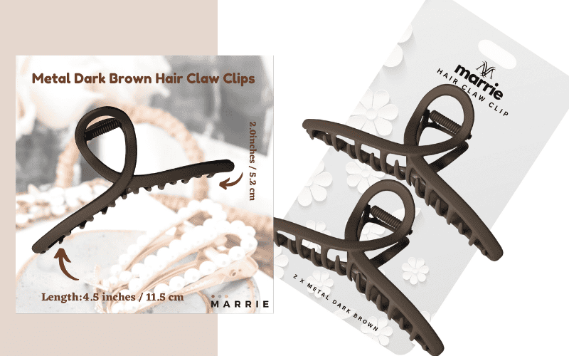 Metal Dark Brown Clips