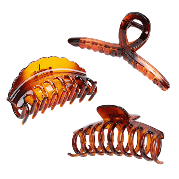 Large Hair Claw Clips – Brown