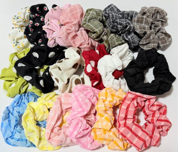 Handmade Cotton Satin Scrunchies
