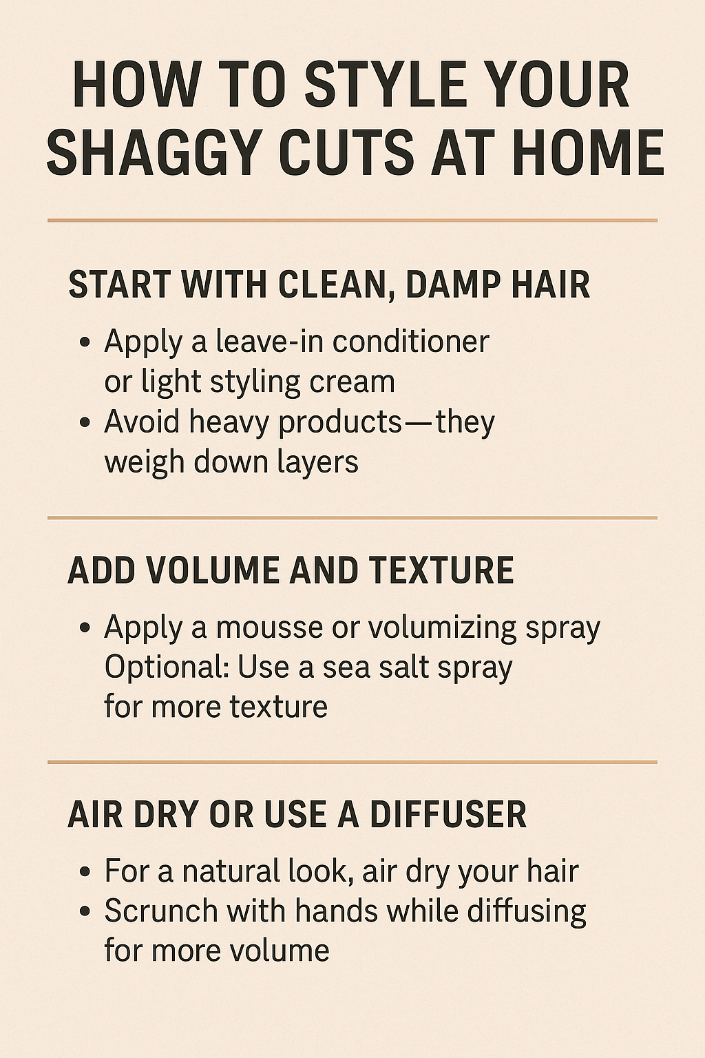 How to Style Your Shaggy Cuts at Home