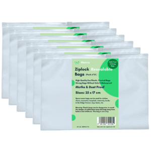 Frosted White Reusable Zip Lock Bags