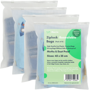 Frosted White Reusable Zip Lock XL Bags