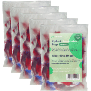 Frosted White Reusable Zip Lock XL Bags