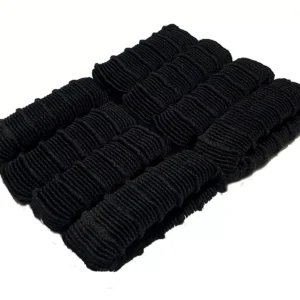 Black Thick Hair Elastics Bobbles High Quality Endless Bands