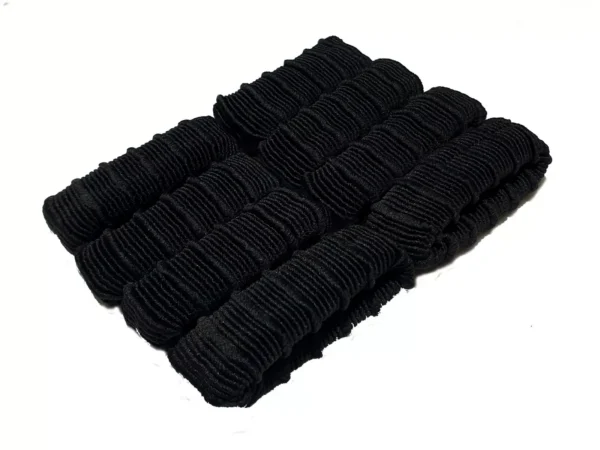 Black Thick Hair Elastics Bobbles High Quality Endless Bands