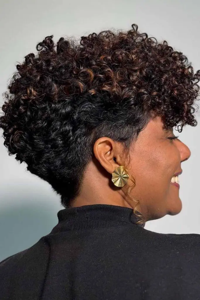 Voluminous Pixie with Layered Curls
