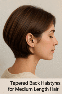 Elegant Tapered Back Hairstyles for Medium Length Hair