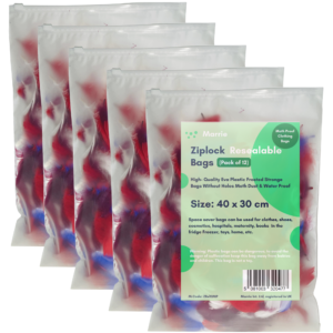 Frosted Resealable Bags Ziplock Seal Bag Clothes Garments 40x30cm