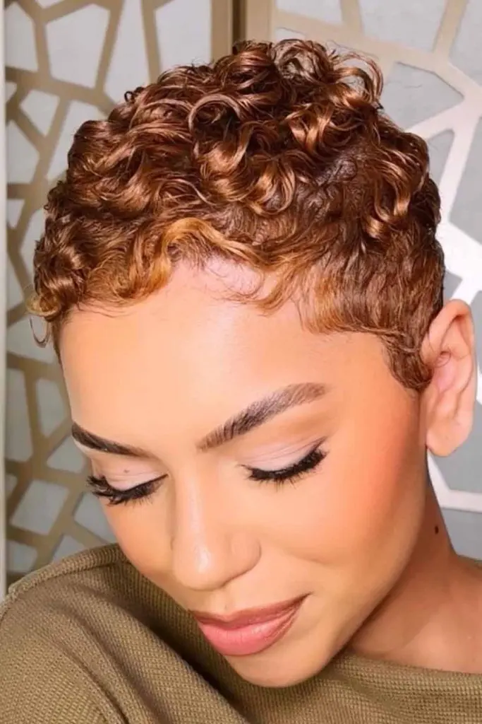 Curly Pixie With Finger Waves
