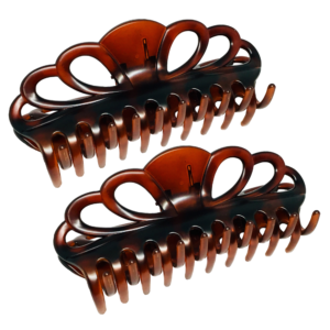 Marrie extra large brown hair claw clips for thick hair pack of 2