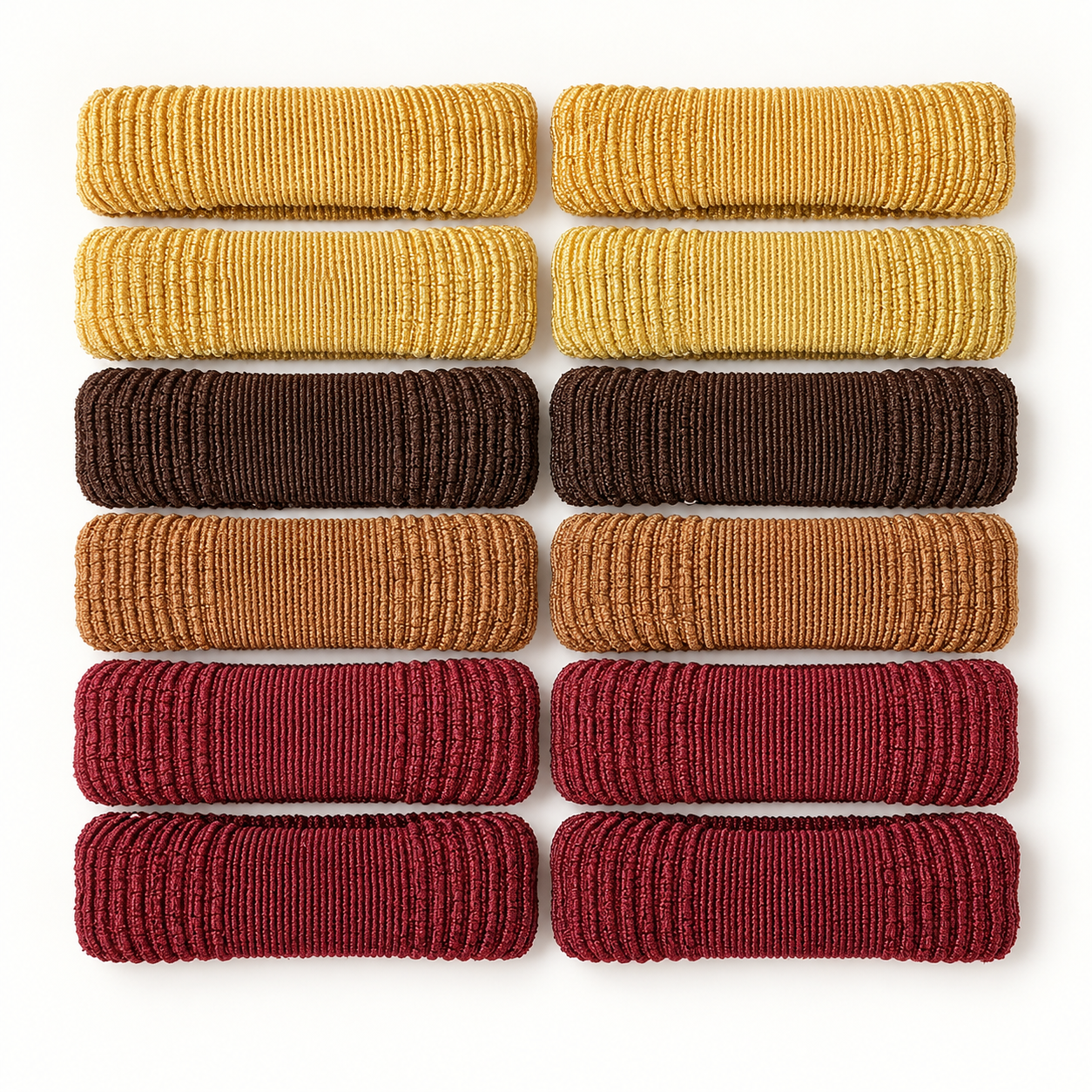 Hair Ties - Snag-Free Towelling Bands for Thick Hair (12pcs) (1)