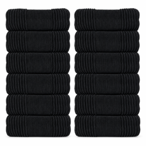 Hair Ties - Snag-Free Towelling Bands for Thick Hair (12pcs) (3)